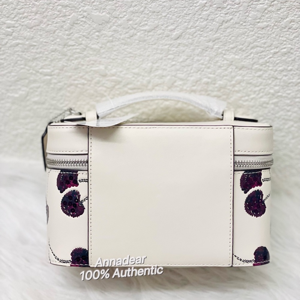 NWT Coach Cosmetic Case With Cherry Print in Chalk Multi CDC13 - Picture 6 of 11